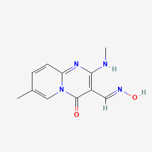 7-methyl-2-(methylamino)-4-oxo-4H-pyrido[1,2-a]pyrimidine-3-carbaldehyde oxime
