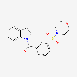 molecular formula C20H22N2O4S B6135543 2-methyl-1-[3-(4-morpholinylsulfonyl)benzoyl]indoline 