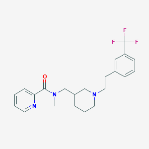 molecular formula C22H26F3N3O B6135550 N-methyl-N-[(1-{2-[3-(trifluoromethyl)phenyl]ethyl}-3-piperidinyl)methyl]-2-pyridinecarboxamide 