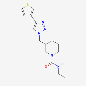 molecular formula C15H21N5OS B6135576 N-ethyl-3-{[4-(3-thienyl)-1H-1,2,3-triazol-1-yl]methyl}piperidine-1-carboxamide 