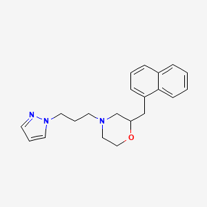 molecular formula C21H25N3O B6135585 2-(1-naphthylmethyl)-4-[3-(1H-pyrazol-1-yl)propyl]morpholine 