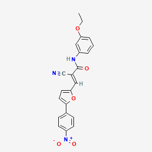 molecular formula C22H17N3O5 B6135590 2-cyano-N-(3-ethoxyphenyl)-3-[5-(4-nitrophenyl)-2-furyl]acrylamide 