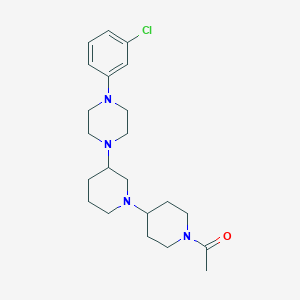 molecular formula C22H33ClN4O B6135609 1'-acetyl-3-[4-(3-chlorophenyl)-1-piperazinyl]-1,4'-bipiperidine 
