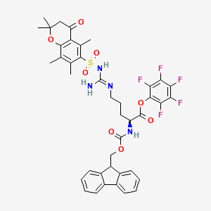 molecular formula C41H39F5N4O8S B613561 (2,3,4,5,6-五氟苯基) (2S)-5-[[氨基-[(2,2,5,7,8-五甲基-4-氧代-3H-色烯-6-基)磺酰氨基]亚甲基]氨基]-2-(9H-芴-9-基甲氧羰基氨基)戊酸 CAS No. 136013-81-5