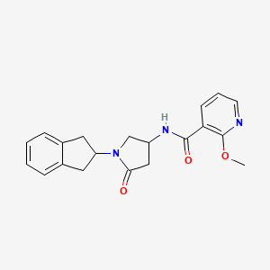molecular formula C20H21N3O3 B6135617 N-[1-(2,3-dihydro-1H-inden-2-yl)-5-oxo-3-pyrrolidinyl]-2-methoxynicotinamide 