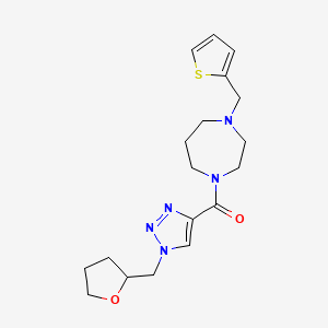 molecular formula C18H25N5O2S B6135623 1-{[1-(tetrahydro-2-furanylmethyl)-1H-1,2,3-triazol-4-yl]carbonyl}-4-(2-thienylmethyl)-1,4-diazepane 