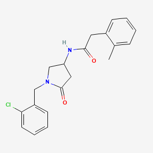 molecular formula C20H21ClN2O2 B6135640 N-[1-(2-chlorobenzyl)-5-oxo-3-pyrrolidinyl]-2-(2-methylphenyl)acetamide 