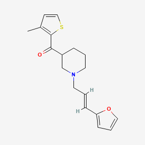molecular formula C18H21NO2S B6135652 {1-[(2E)-3-(2-furyl)-2-propen-1-yl]-3-piperidinyl}(3-methyl-2-thienyl)methanone 
