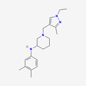 molecular formula C20H30N4 B6135661 N-(3,4-dimethylphenyl)-1-[(1-ethyl-3-methyl-1H-pyrazol-4-yl)methyl]-3-piperidinamine 