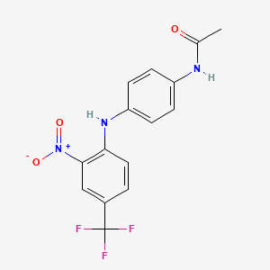 molecular formula C15H12F3N3O3 B6135738 N-(4-{[2-nitro-4-(trifluoromethyl)phenyl]amino}phenyl)acetamide 