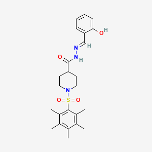 molecular formula C24H31N3O4S B6135748 N'-(2-hydroxybenzylidene)-1-[(pentamethylphenyl)sulfonyl]-4-piperidinecarbohydrazide 