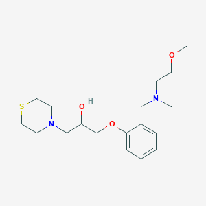 molecular formula C18H30N2O3S B6135753 1-(2-{[(2-methoxyethyl)(methyl)amino]methyl}phenoxy)-3-(4-thiomorpholinyl)-2-propanol 