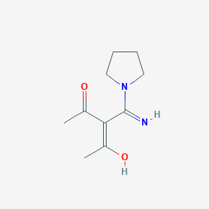 molecular formula C10H16N2O2 B6135758 3-[amino(1-pyrrolidinyl)methylene]-2,4-pentanedione 