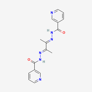 molecular formula C16H16N6O2 B6135759 N',N''-2,3-butanediylidenedinicotinohydrazide 