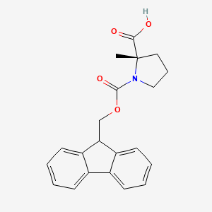 molecular formula C21H21NO4 B613576 (S)-1-(((9H-fluoren-9-yl)methoxy)carbonyl)-2-methylpyrrolidine-2-carboxylic acid CAS No. 167275-47-0