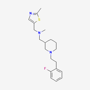 molecular formula C20H28FN3S B6135777 ({1-[2-(2-fluorophenyl)ethyl]-3-piperidinyl}methyl)methyl[(2-methyl-1,3-thiazol-5-yl)methyl]amine 