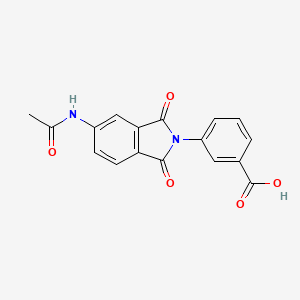 molecular formula C17H12N2O5 B6135780 3-[5-(acetylamino)-1,3-dioxo-1,3-dihydro-2H-isoindol-2-yl]benzoic acid 