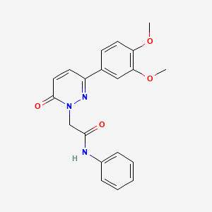 molecular formula C20H19N3O4 B6135787 2-[3-(3,4-dimethoxyphenyl)-6-oxo-1(6H)-pyridazinyl]-N-phenylacetamide 