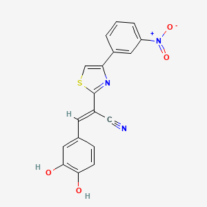 3-(3,4-dihydroxyphenyl)-2-[4-(3-nitrophenyl)-1,3-thiazol-2-yl]acrylonitrile