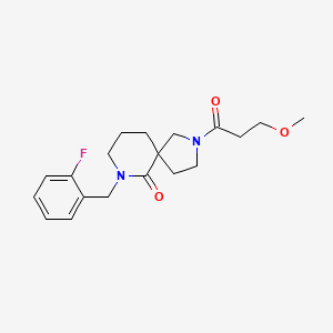 molecular formula C19H25FN2O3 B6135797 7-(2-fluorobenzyl)-2-(3-methoxypropanoyl)-2,7-diazaspiro[4.5]decan-6-one 