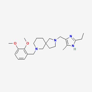 molecular formula C24H36N4O2 B6135802 7-(2,3-dimethoxybenzyl)-2-[(2-ethyl-4-methyl-1H-imidazol-5-yl)methyl]-2,7-diazaspiro[4.5]decane 