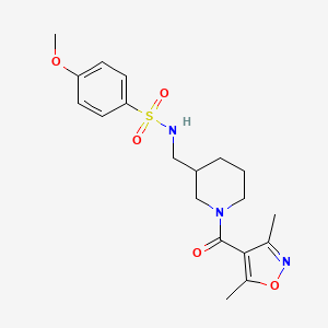 molecular formula C19H25N3O5S B6135809 N-({1-[(3,5-dimethyl-4-isoxazolyl)carbonyl]-3-piperidinyl}methyl)-4-methoxybenzenesulfonamide 