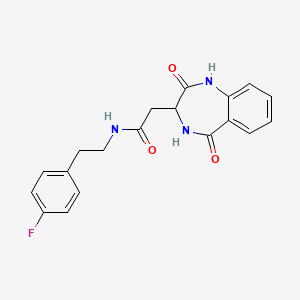 molecular formula C19H18FN3O3 B6135825 2-(2,5-dioxo-2,3,4,5-tetrahydro-1H-1,4-benzodiazepin-3-yl)-N-[2-(4-fluorophenyl)ethyl]acetamide 