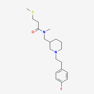 N-({1-[2-(4-fluorophenyl)ethyl]-3-piperidinyl}methyl)-N-methyl-3-(methylthio)propanamide