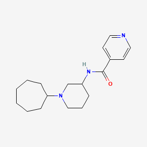 molecular formula C18H27N3O B6135867 N-(1-cycloheptyl-3-piperidinyl)isonicotinamide 