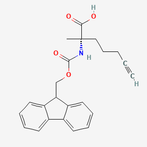 molecular formula C23H23NO4 B613590 Fmoc-(Me)Gly(Pentynyl)-OH CAS No. 1050501-65-9