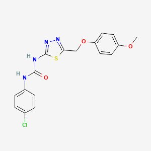 molecular formula C17H15ClN4O3S B6135902 N-(4-chlorophenyl)-N'-{5-[(4-methoxyphenoxy)methyl]-1,3,4-thiadiazol-2-yl}urea 