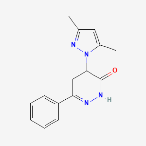 molecular formula C15H16N4O B6135956 4-(3,5-dimethyl-1H-pyrazol-1-yl)-6-phenyl-4,5-dihydro-3(2H)-pyridazinone 