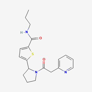 molecular formula C19H23N3O2S B6136004 N-propyl-5-[1-(2-pyridinylacetyl)-2-pyrrolidinyl]-2-thiophenecarboxamide 