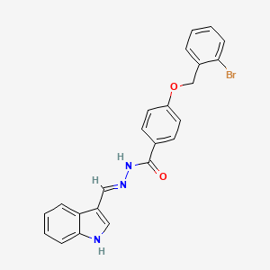 molecular formula C23H18BrN3O2 B6136031 4-[(2-bromobenzyl)oxy]-N'-(1H-indol-3-ylmethylene)benzohydrazide 