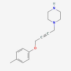 molecular formula C15H20N2O B6136034 1-[4-(4-methylphenoxy)-2-butyn-1-yl]piperazine 