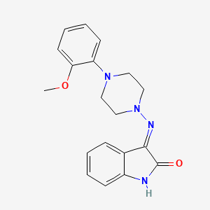 molecular formula C19H20N4O2 B6136043 3-{[4-(2-methoxyphenyl)-1-piperazinyl]imino}-1,3-dihydro-2H-indol-2-one 