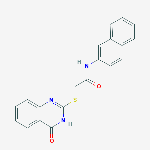 molecular formula C20H15N3O2S B6136045 N-2-naphthyl-2-[(4-oxo-3,4-dihydro-2-quinazolinyl)thio]acetamide 