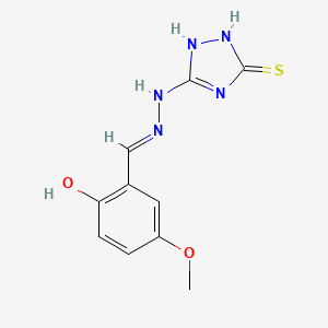 2-hydroxy-5-methoxybenzaldehyde (5-thioxo-4,5-dihydro-1H-1,2,4-triazol-3-yl)hydrazone