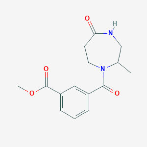 molecular formula C15H18N2O4 B6136074 methyl 3-[(2-methyl-5-oxo-1,4-diazepan-1-yl)carbonyl]benzoate 