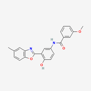 N-[4-hydroxy-3-(5-methyl-1,3-benzoxazol-2-yl)phenyl]-3-methoxybenzamide