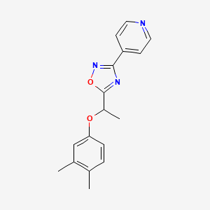 molecular formula C17H17N3O2 B6136088 4-{5-[1-(3,4-dimethylphenoxy)ethyl]-1,2,4-oxadiazol-3-yl}pyridine 