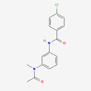 molecular formula C16H15ClN2O2 B6136091 N-{3-[acetyl(methyl)amino]phenyl}-4-chlorobenzamide 