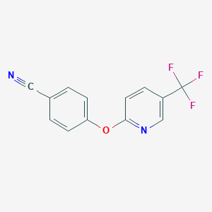 molecular formula C13H7F3N2O B061361 4-((5-(Trifluoromethyl)pyridin-2-yl)oxy)benzonitrile CAS No. 175277-01-7