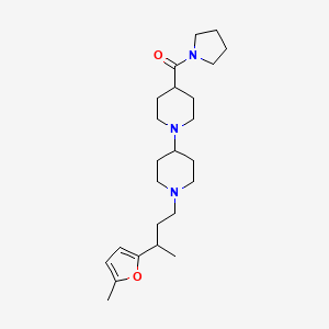 molecular formula C24H39N3O2 B6136115 1'-[3-(5-methyl-2-furyl)butyl]-4-(1-pyrrolidinylcarbonyl)-1,4'-bipiperidine 