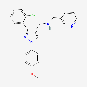 molecular formula C23H21ClN4O B6136118 1-[3-(2-chlorophenyl)-1-(4-methoxyphenyl)-1H-pyrazol-4-yl]-N-(3-pyridinylmethyl)methanamine 