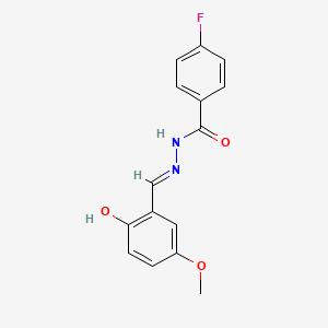 molecular formula C15H13FN2O3 B6136125 4-fluoro-N'-(2-hydroxy-5-methoxybenzylidene)benzohydrazide 