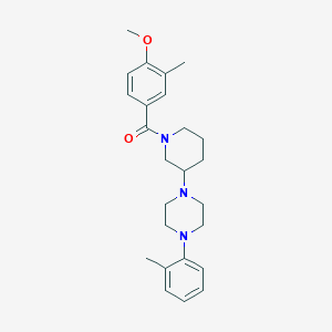 molecular formula C25H33N3O2 B6136132 1-[1-(4-methoxy-3-methylbenzoyl)-3-piperidinyl]-4-(2-methylphenyl)piperazine 