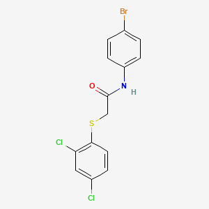 molecular formula C14H10BrCl2NOS B6136146 N-(4-bromophenyl)-2-[(2,4-dichlorophenyl)thio]acetamide 