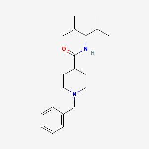 molecular formula C20H32N2O B6136171 1-benzyl-N-(1-isopropyl-2-methylpropyl)-4-piperidinecarboxamide 