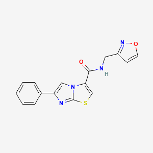 molecular formula C16H12N4O2S B6136179 N-(3-isoxazolylmethyl)-6-phenylimidazo[2,1-b][1,3]thiazole-3-carboxamide 